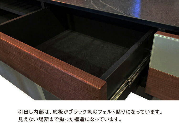 テレビ台 テレビボード 完成品 幅180 木目×ガラスデザイン ガラス天板 ローボード 2口コンセント TV台 TVボード スチール脚 おしゃれ モダン(代引不可)