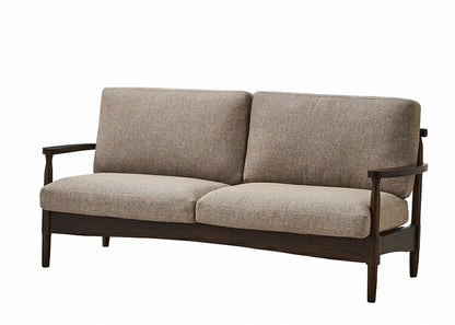 ソファ 3人掛け 幅181 木製 無垢材 フレーム 肘付き 肘有り クッション おしゃれ 北欧 モダン ナチュラル ベージュ ブルー sofa ソファー(代引不可)