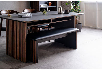 ダイニングベンチ 二人掛け 幅123cm 長椅子 木製 オーク ウォールナット ベンチソファ おしゃれ モダン 和風 リビング ダイニング 玄関 食卓椅子 チェア ベンチ(代引不可)