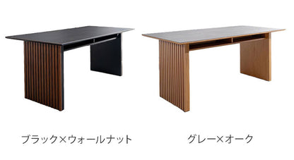 ダイニングテーブル 165×85cm 棚付き 収納 リビングテーブル セラミック 木製 オーク ウォールナット おしゃれ モダン 和風 リビング ダイニング 食卓 テーブル(代引不可)