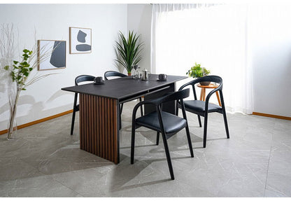 ダイニングテーブル 165×85cm 棚付き 収納 リビングテーブル セラミック 木製 オーク ウォールナット おしゃれ モダン 和風 リビング ダイニング 食卓 テーブル(代引不可)