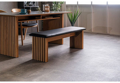 ダイニングセット 4点セット テーブル ベンチ チェア2脚 棚付き 収納 ダイニングテーブル セラミック 木製 オーク ウォールナット おしゃれ モダン 和風 リビング 食卓 ダイニングチェア 椅子(代引不可)