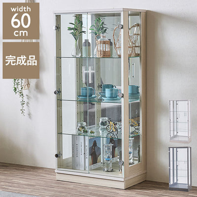 チャーム60 コレクションラック 完成品 幅60cm 高さ128cm 奥行35cm フィギュアケース コレクションケース ガラスケース ショーケース コレクションボード 飾り棚 ガラス棚 ディスプレイラック(代引不可)