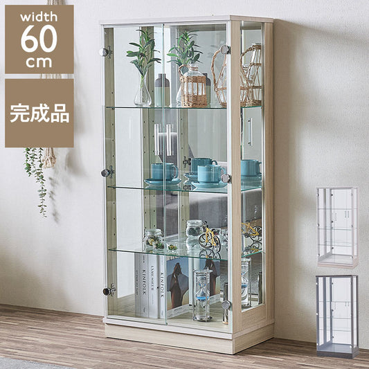 チャーム60 コレクションラック 完成品 幅60cm 高さ128cm 奥行35cm フィギュアケース コレクションケース ガラスケース ショーケース コレクションボード 飾り棚 ガラス棚 ディスプレイラック(代引不可)