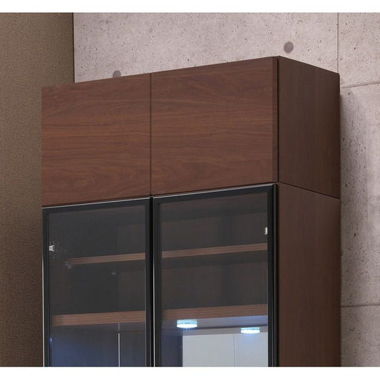 コレクションラック 上置 幅77.6cm×高さ40cm コレクションケース 飾り棚  ガラス棚  ショーケース ベージュ (代引不可)