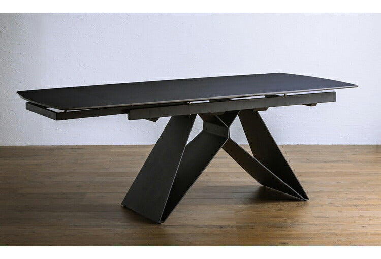 ダイニング5点セット 伸長式セラミックテーブル ダイニングチェア4脚セット ダイニングテーブル レザー スチール脚 伸縮式 おしゃれ 高級 北欧 新生活(代引不可)