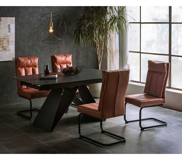 伸長式 セラミックテーブル 幅160/195cm 単品 耐熱 伸長式テーブル 伸縮式 セラミック コンクリート調 おしゃれ 北欧 高級感 シンプル 新生活 ガラス セラミック(代引不可)