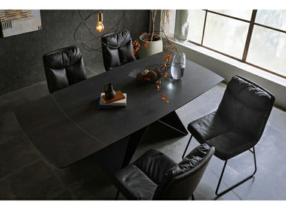 伸長式 セラミックテーブル 幅160/195cm 単品 耐熱 伸長式テーブル 伸縮式 セラミック コンクリート調 おしゃれ 北欧 高級感 シンプル 新生活 ガラス セラミック(代引不可)