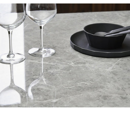 セラミック ダイニングセット 6人掛け 7点セット ダイニングテーブルセット 幅180 合皮 デザインチェア 鏡面 ダイニングチェア 耐水 耐熱 大理石調(代引不可)