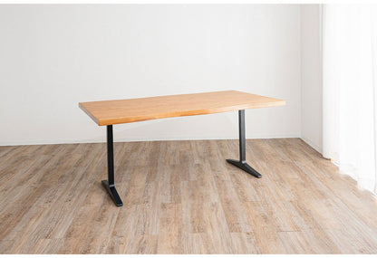 ダイニングセット 5点セットA T字脚テーブル チェア4脚 木製 スチール オーク 重厚感 厚い 耐久性 おしゃれ 耳付き シンプル ナチュラル 自然 温かみ 編み目 リビング ダイニング 食卓 椅子(代引不可)