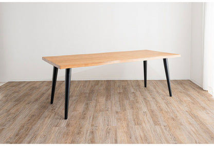 ダイニングセット 7点セットC スクエア/4本脚テーブル(大) チェア6脚 木製 スチール オーク 厚い 耐久性 おしゃれ 耳付き シンプル ナチュラル 温かみ 編み目 リビング ダイニングテーブル 食卓 椅子(代引不可)