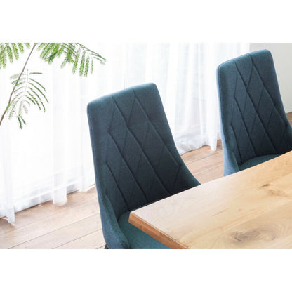 ダイニングチェア 肘なし 2脚セット アイアンスチール ファブリック リビングチェア クッション 椅子 食卓 イス いす おしゃれ(代引不可)