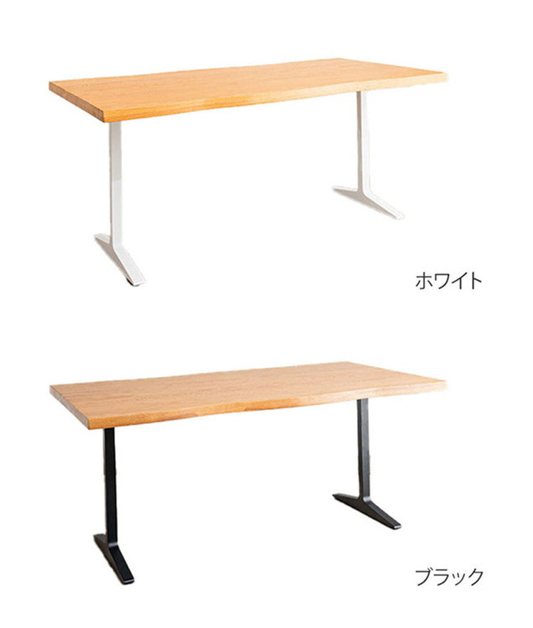 ダイニングセット 4点セットB T字脚テーブル ベンチ チェア2脚 木製 スチール オーク 重厚感 厚い 耐久性 おしゃれ 耳付き シンプル ナチュラル 自然 温かみ ステッチ リビング ダイニング 食卓 椅子(代引不可)