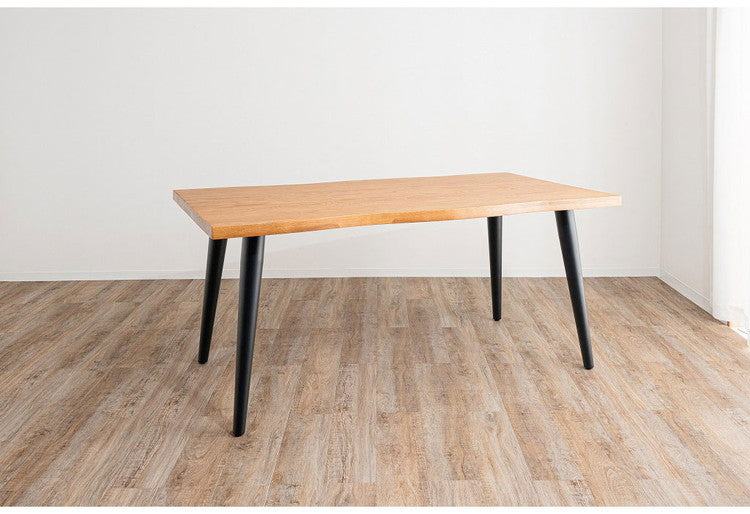 ダイニングセット 5点セットD スクエア/4本脚テーブル チェア4脚 木製 スチール オーク 重厚感 厚い 耐久性 おしゃれ 耳付き シンプル ナチュラル 温かみ ステッチ リビング ダイニング 食卓 椅子(代引不可)