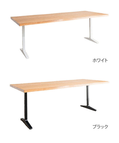 ダイニングセット 7点セットB T字脚テーブル(大) チェア6脚 木製 スチール オーク 厚い 耐久性 おしゃれ 耳付き シンプル ナチュラル 温かみ ステッチ リビング ダイニングテーブル 食卓 椅子(代引不可)