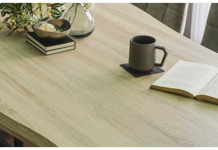 ダイニングセット 6人掛け 7点セット ダイニングテーブルセット 幅180 スクエア脚 アイアン脚 一枚板風 レザーファブリック アイアン ダイニングチェア ナチュラル ブラウン グレー ブラック(代引不可)