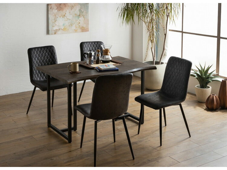 ダイニングテーブル 単品 幅120 4人掛け 6人掛け スクエア脚 アイアン脚 一枚板風 ヴィンテージ 奥行80 高さ72 天板厚み30mm おしゃれ 食卓テーブル リビングテーブル モダン インダストリアル(代引不可)