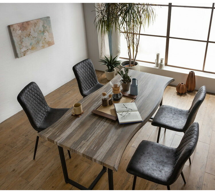 ダイニングテーブル 単品 幅160 4人掛け 6人掛け スクエア脚 アイアン脚 一枚板風 ヴィンテージ 奥行85 高さ72 天板厚み30mm おしゃれ 食卓テーブル リビングテーブル モダン インダストリアル(代引不可)