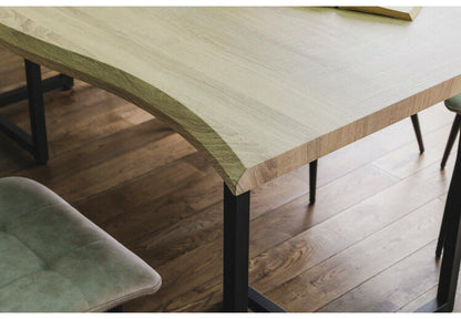 ダイニングテーブル 単品 幅180 4人掛け 6人掛け スクエア脚 アイアン脚 一枚板風 ヴィンテージ 奥行90 高さ72 天板厚み30mm おしゃれ 食卓テーブル リビングテーブル モダン(代引不可)