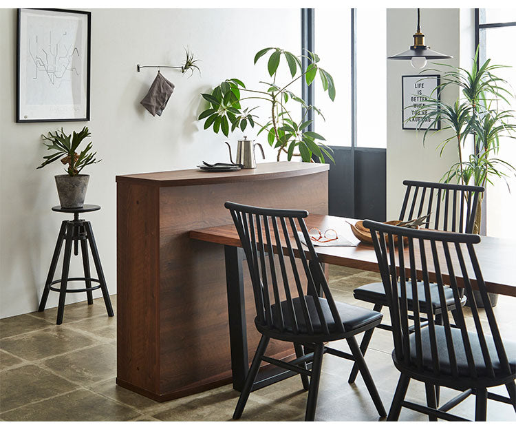 バーカウンター 日本製 幅120cm カウンターテーブル キッチンカウンター ハイカウンター ダイニング キッチン テーブル 大容量 間仕切り 対面 収納 棚 食器 スリム ラック インテリア おしゃれ 国産(代引不可)