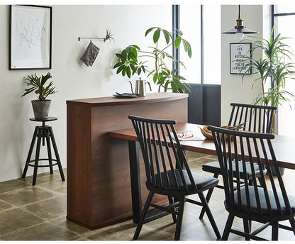 バーカウンター 日本製 幅120cm カウンターテーブル キッチンカウンター ハイカウンター ダイニング キッチン テーブル 大容量 間仕切り 対面 収納 棚 食器 スリム ラック インテリア おしゃれ 国産(代引不可)