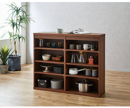 バーカウンター 日本製 幅120cm カウンターテーブル キッチンカウンター ハイカウンター ダイニング キッチン テーブル 大容量 間仕切り 対面 収納 棚 食器 スリム ラック インテリア おしゃれ 国産(代引不可)