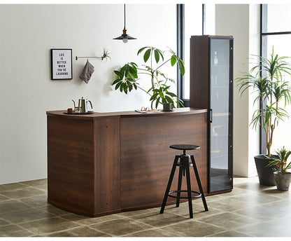 バーカウンター キャビネット 2点セット 日本製 幅90cm キッチン収納 キッチンカウンター 大容量 コンパクト 省スペース インテリア おしゃれ 収納 間仕切り 国産 飾り棚 食器 棚 リビング ダイニング(代引不可)