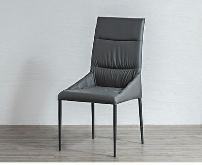 ダイニングチェア 2脚セット 2個組 チェア 椅子 いす レザー おしゃれ モダン 北欧 シンプル 背もたれ ホワイト インテリア 白 ブラック グレー 合皮 アイアン(代引不可)