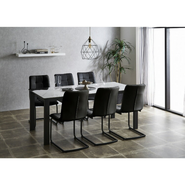 ダイニングチェア 2脚セット 2個組 チェア 椅子 いす 合皮 デザインチェア おしゃれ モダン 北欧 シンプル 背もたれ ホワイト インテリア 白 ブラック(代引不可)