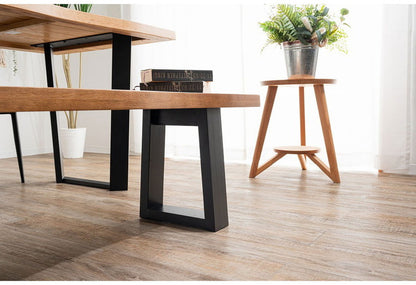 ダイニングベンチ 二人掛け 幅112cm 長椅子 木製 オーク 重厚感 厚天板 ベンチ 耳付き おしゃれ ナチュラル 自然 温かみ リビング ダイニング 玄関 食卓椅子 チェア 2P(代引不可)