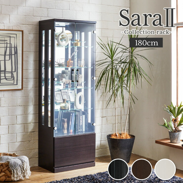 サラII 60 ハイタイプ 段差式タイプ コレクションラック 幅60cm 高さ180cm 奥行40cm 開梱設置無料 大型フィギュアケース(代引不可)
