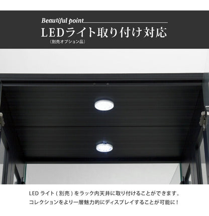 サラII 60 ハイタイプ 段差式タイプ コレクションラック 幅60cm 高さ180cm 奥行40cm 開梱設置無料 大型フィギュアケース(代引不可)
