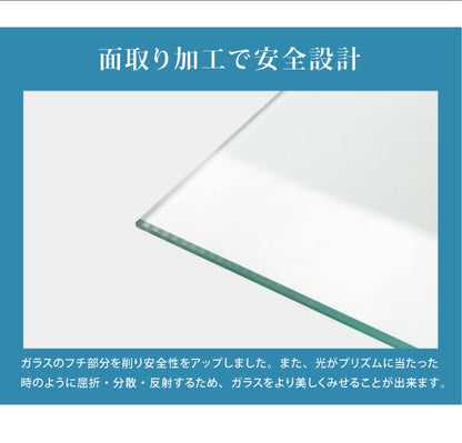 ※オプション サラII 60 専用追加ガラス棚 ガラス板 棚板 追加用 ガラスのみ 段差式 奥深タイプ 立体感(代引不可)