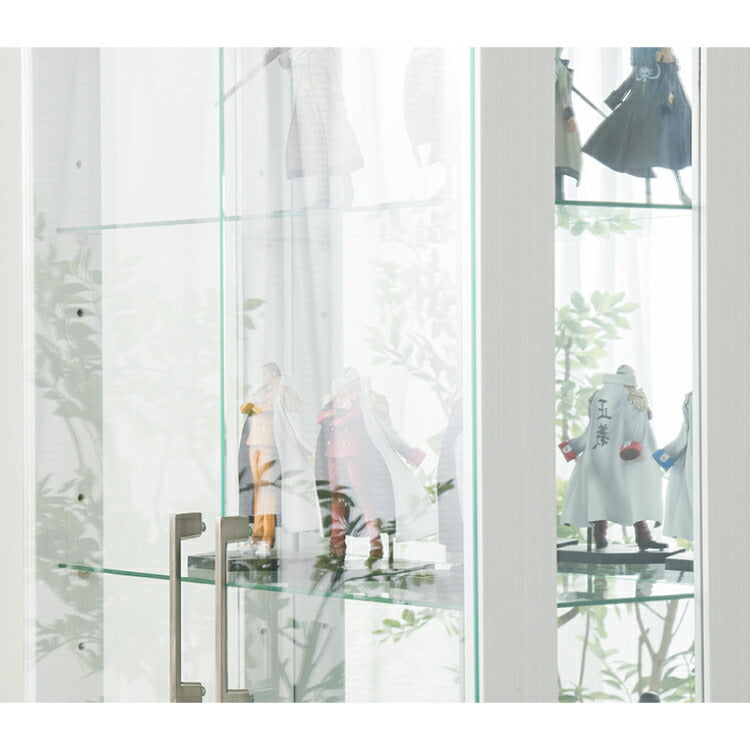 サラ60 ロータイプ コレクションラック フィギュアケース コレクションケース コレクションボード 幅60cm 高さ160cm 奥行30cm 木製 ホワイト ブラック ブラウン キュリオケース 飾り棚 ガラス棚 (代引不可)