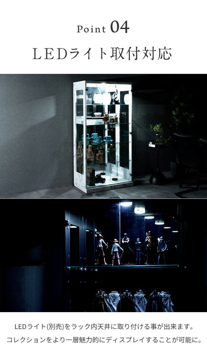 コレクションケース単品 幅80×奥行45×高さ160cm サラ80 ロータイプ sara サラ ワイドタイプ コレクションラック コレクションケース 完成品 開梱設置無料 大型フィギュアケース(代引不可)