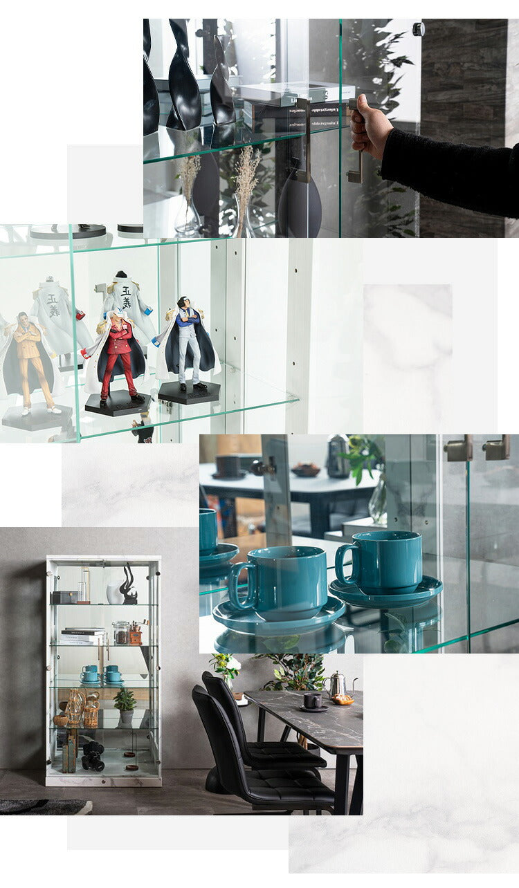 コレクションケース単品 幅80×奥行45×高さ160cm サラ80 ロータイプ sara サラ ワイドタイプ コレクションラック コレクションケース 完成品 開梱設置無料 大型フィギュアケース(代引不可)