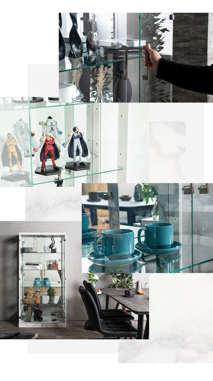 コレクションケース×LEDライトセット 幅80×奥行45×高さ160cm サラ80 ロータイプ sara サラ ワイドタイプ コレクションラック コレクションケース 完成品 開梱設置無料 大型フィギュアケース(代引不可)