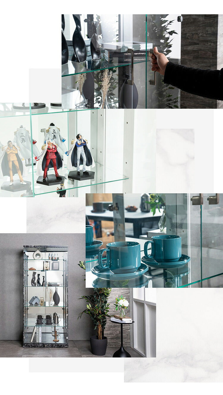 コレクションケース×LEDライトセット 幅80×奥行45×高さ180cm サラ80 ハイタイプ コレクションラック 深型 完成品 開梱設置無料 コレクションボード ハイタイプ フィギュア ケース 棚 led sara(代引不可)