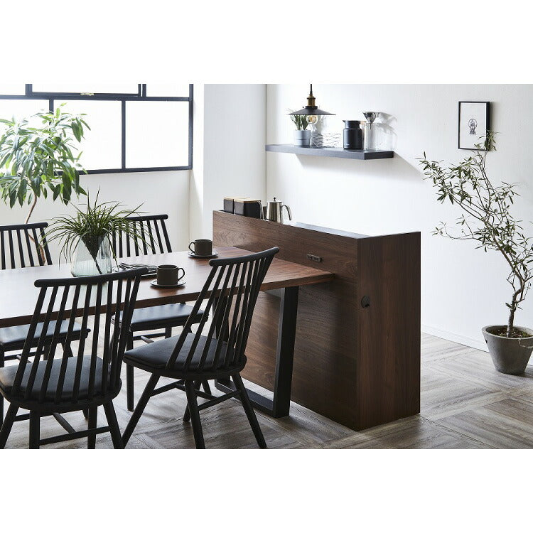 手元を隠す キッチンカウンター 間仕切り 完成品 幅120 ステンレス天板 モイス加工 スライド棚 耐水 耐熱 コンセント付き 引き出し 食器棚 キッチンボード グレー オーク ブラウン(代引不可)