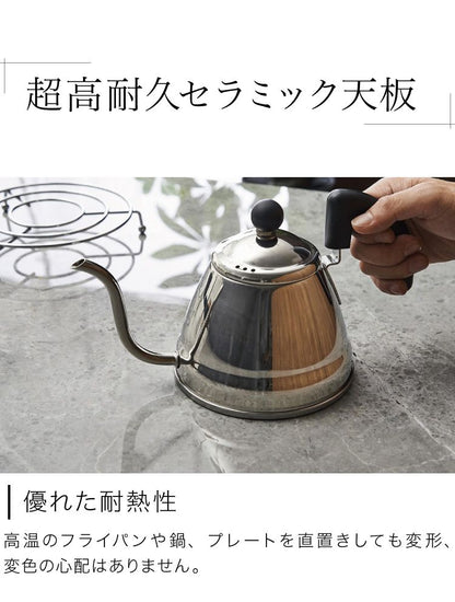 セラミック ダイニングセット 4人掛け 5点セット ダイニングテーブルセット 幅135 合皮 アイアン 鏡面 ダイニングチェア 耐水 耐熱 大理石調(代引不可)