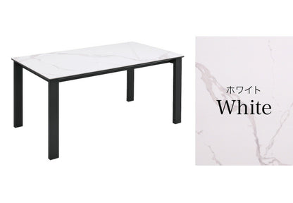 セラミック ダイニングセット 4人掛け 5点セット ダイニングテーブルセット 幅135 合皮 アイアン 鏡面 ダイニングチェア 耐水 耐熱 大理石調(代引不可)