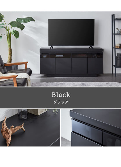 テレビ台 ハイタイプ 幅150 完成品 キャビネット ロースタイル シンプルモダン おしゃれ 大理石調 ホワイト 白 ブラック サイドボード テレビラック ローボード 収納 リビング ダイニング 高級感(代引不可)