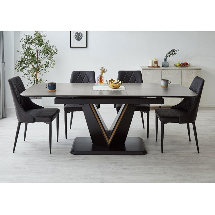 セラミック 伸長式ダイニングテーブルセット 幅160~幅200 伸縮 ダイニング7点セット 4人掛け 6人掛け 伸縮テーブル モダン 伸長式 ダイニング 耐水 耐熱 白 艶消し 傷がつきにくい おしゃれ(代引不可)