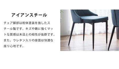 ダイニングテーブルセット ダイニング5点セット 4人掛け ダイニングセット 160×85 肘なし テーブル チェア 4脚 アイアン オーク(代引不可)