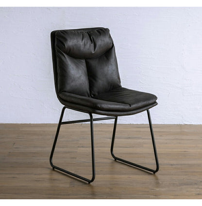 ダイニングチェア 2脚セット スチール脚 シンプル おしゃれ 北欧 レザー 2脚組 スタイリッシュ モダン 新生活 一人暮らし(代引不可)