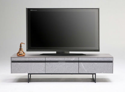 テレビ台 テレビボード 幅160 完成品 セラミック天板 鏡面 大理石調 ガラス ストーン柄 TV台 TVボード ローボード 白 ホワイト モノトーン 韓国インテリア おしゃれ(代引不可)