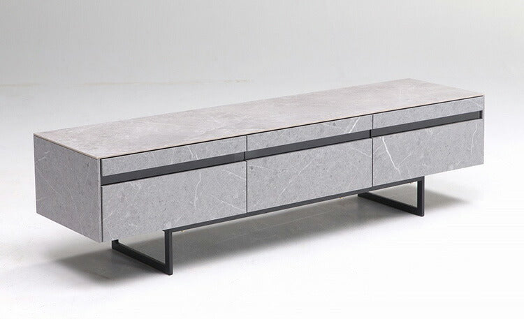 テレビ台 テレビボード 幅160 完成品 セラミック天板 鏡面 大理石調 ガラス ストーン柄 TV台 TVボード ローボード 白 ホワイト モノトーン 韓国インテリア おしゃれ(代引不可)