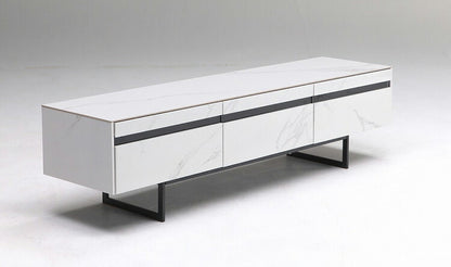 テレビ台 テレビボード 幅160 完成品 セラミック天板 鏡面 大理石調 ガラス ストーン柄 TV台 TVボード ローボード 白 ホワイト モノトーン 韓国インテリア おしゃれ(代引不可)