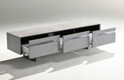 テレビ台 テレビボード 幅160 完成品 セラミック天板 鏡面 大理石調 ガラス ストーン柄 TV台 TVボード ローボード 白 ホワイト モノトーン 韓国インテリア おしゃれ(代引不可)