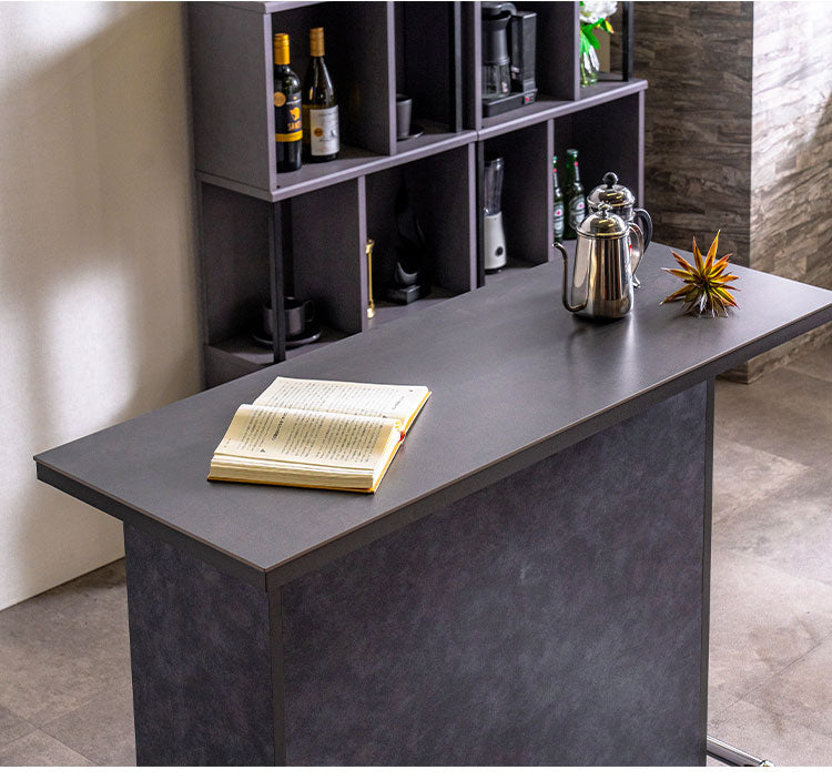 バーカウンター セラミック天板 幅120cm 日本製 完成品 おしゃれ キズに強い カウンターテーブル キッチンカウンター 収納 キッチン 収納 バーテーブル おうち時間 バーカウンター カウンター(代引不可)